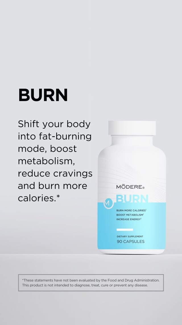 Burn fat burning caps - Shop Shaklee Australia Advertising image of a white bottle labeled 'BURN' with a blue bottom; left side shows text about fat burning and boosting metabolism.