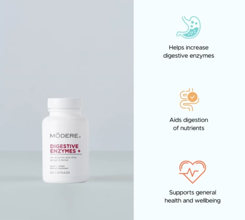 Modere Digestive Enzymes+ Australia | 6-Enzyme Blend 60 Capsules - Image 5 - Shop Shaklee Australia Modere Digestive Enzymes+ Australia | 6-Enzyme Blend 60 Capsules - Image 5