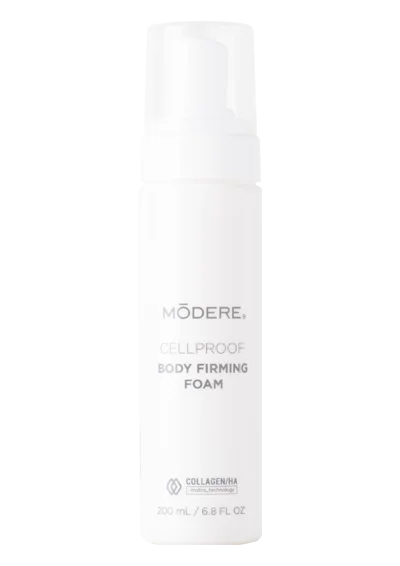 Modere CellProof Body Firming Foam Australia - Image 4 - Shop Shaklee Australia White bottle packaging for Modere Cell Proof Body Firming Foam with pump dispenser